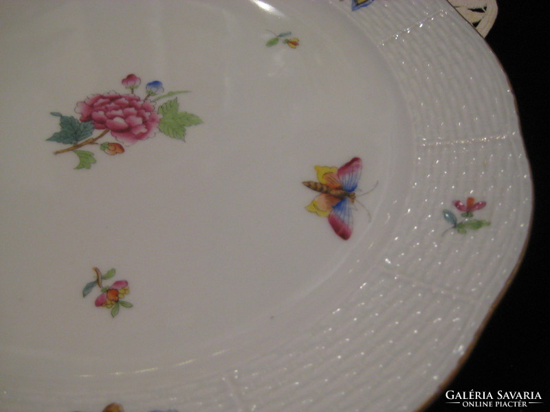 Herendi   , pillangós  virágos lapos  , tányér   1941 . gyártású   25 cm