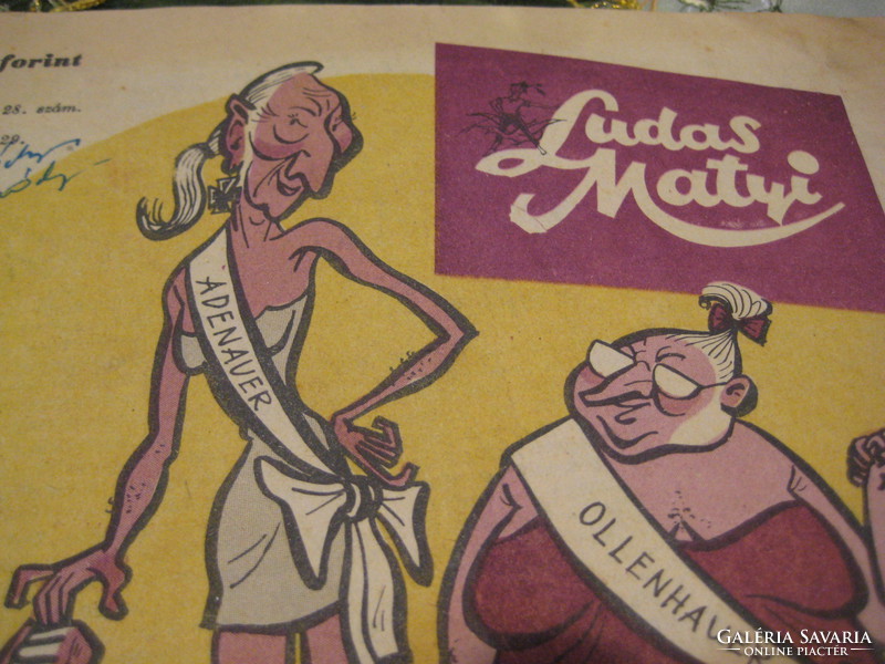 Lúdas Matyi  1947  . Címlapon a német választás