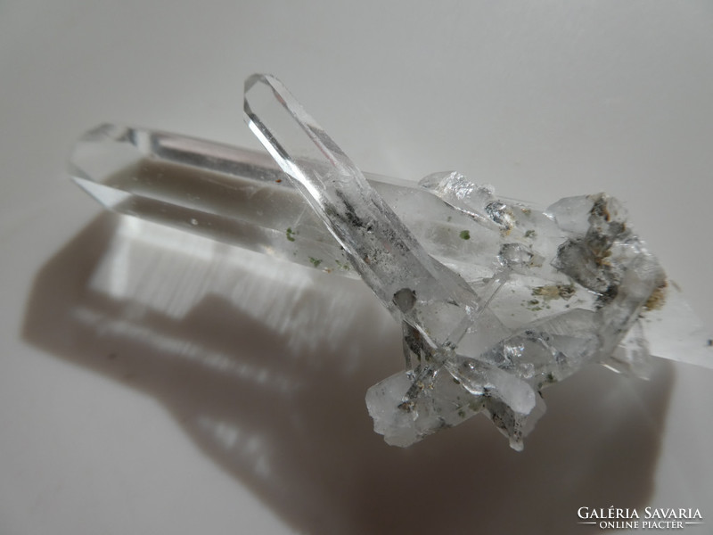 Natural rhinestone with quartz dendritic inclusions. Collection piece.