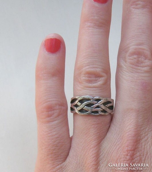 Celtic braided silver ring