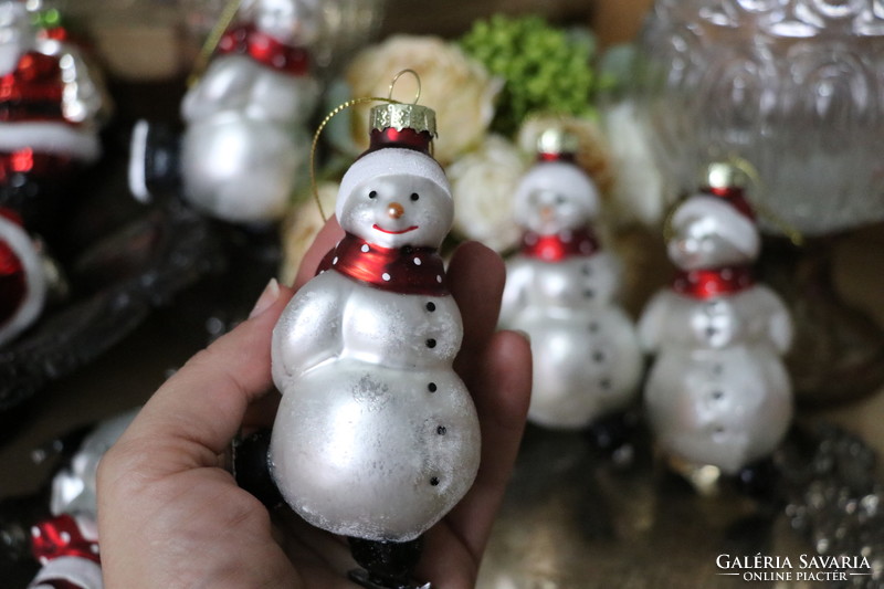 Kézműves hóember karácsonyfadísz