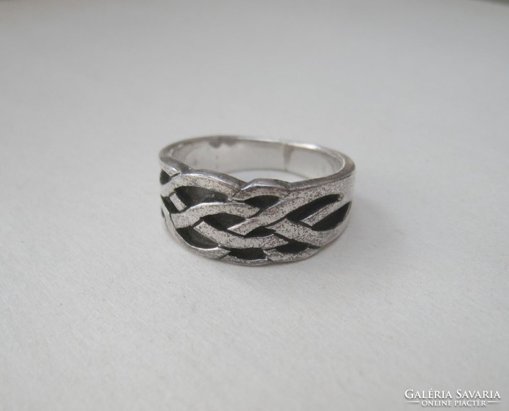 Celtic braided silver ring