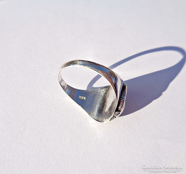 925-ös ezüst zöld köves gyűrű