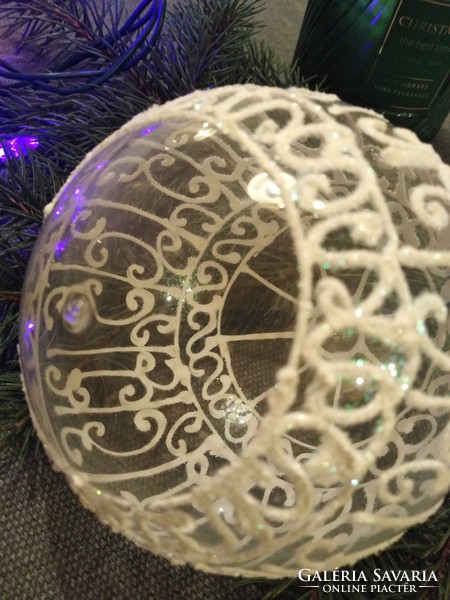 Karácsonyi, üveg gömb dekor