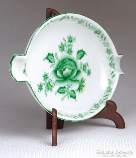 1G983 Zöld Apponyi mintás Herendi porcelán hamutál 1944