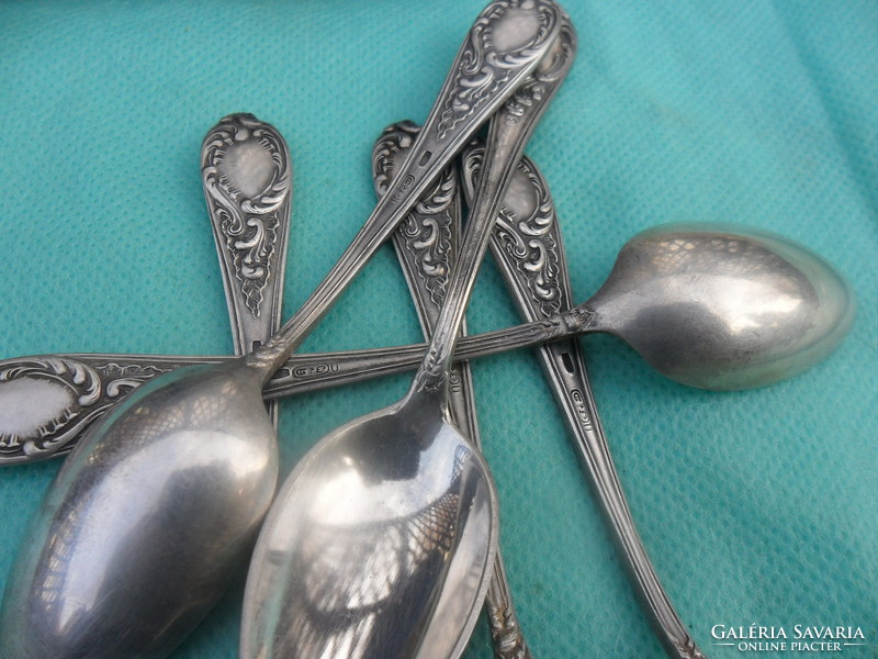 Soviet Russian 6 silver spoons in a set box