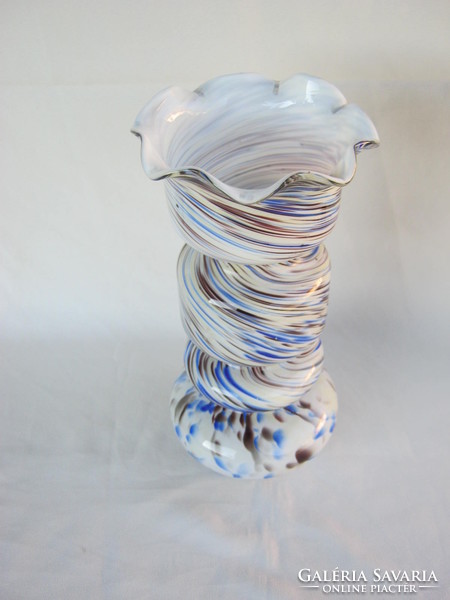 Retro ... Interesting shaped large glass vase 25 cm