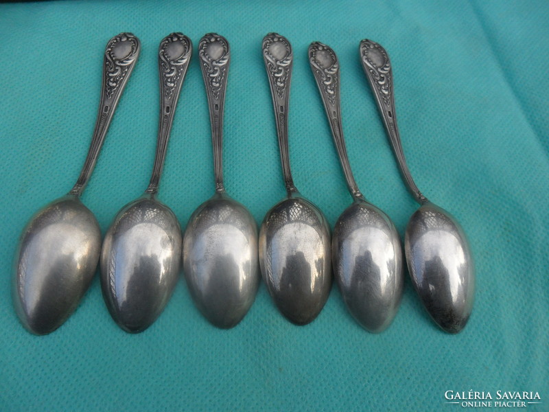 Soviet Russian 6 silver spoons in a set box