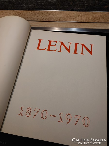 LENIN 1870-1970 különlegesen ritka nagyméretű 3 nyelvű könyv magyar-orosz-angol