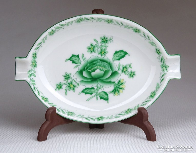 1G983 Herend porcelain ashtray with green apponyi pattern 1944