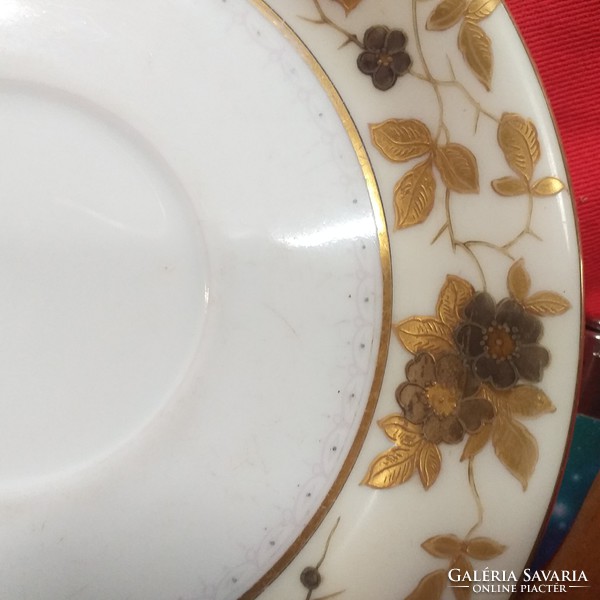Old fischer & mieg pirkenhammer gold floral plate. 16 Cm.