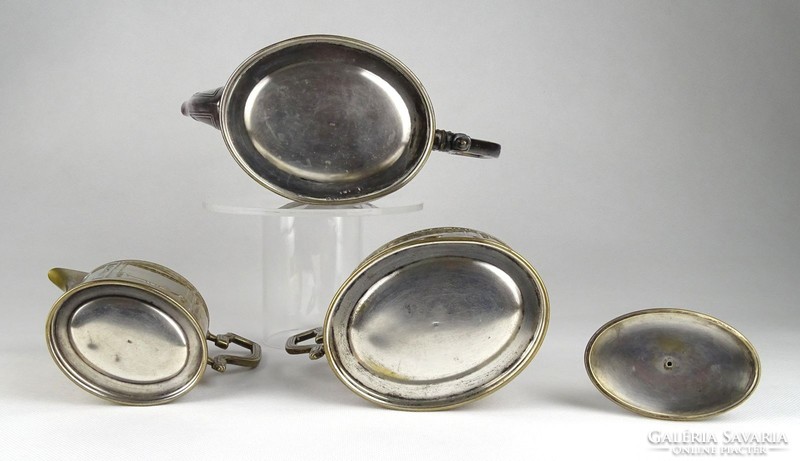 1H015 antique silver plated w & g empire coffee set