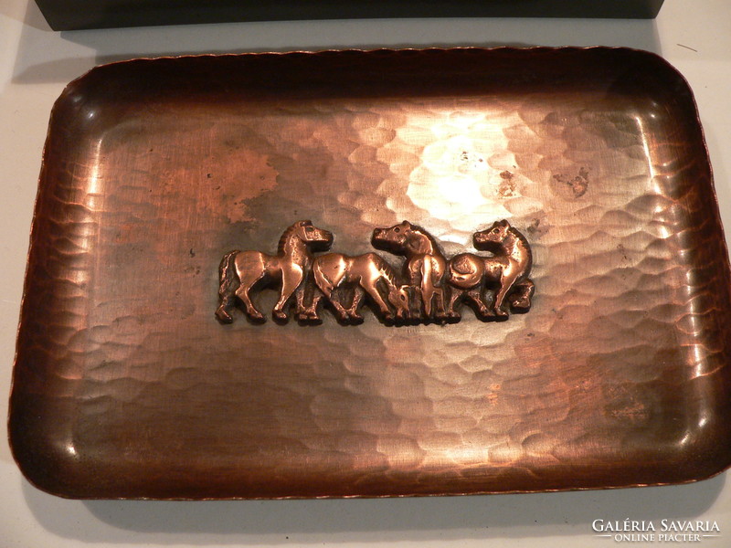 Works by craftsman István Szécsi: bronze ashtray and cigarette case for sale cheaply