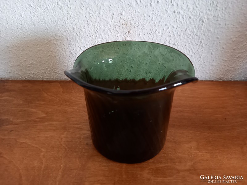 Retro poison green glass vase