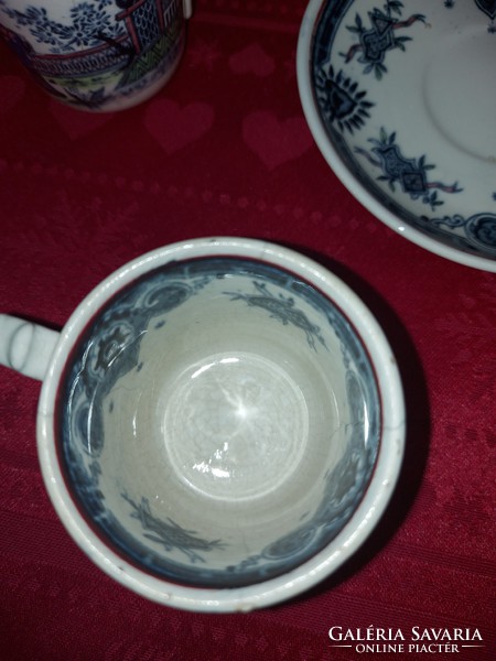 Antik Villeroy&Boch keleti mintás fajansz csészepár