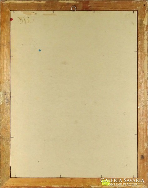 1G936 retro framed madonna pencil drawing 57 x 45 cm