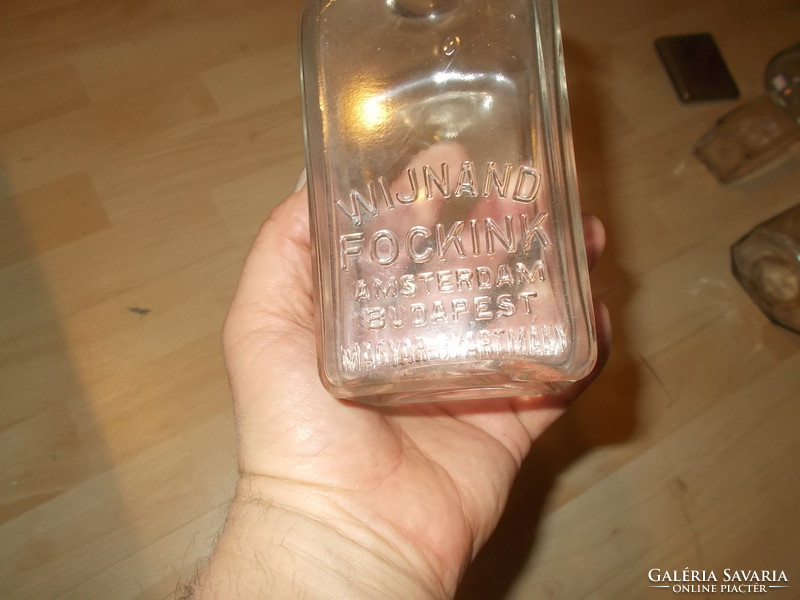 Antik likörös üveg palack wijnand budapest