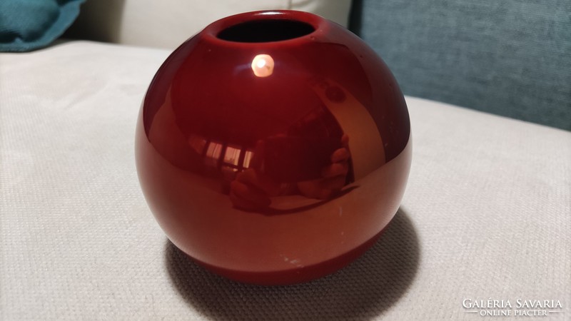 Klump Zumpfe - spherical vase - zsolnay - eosin - ox glaze