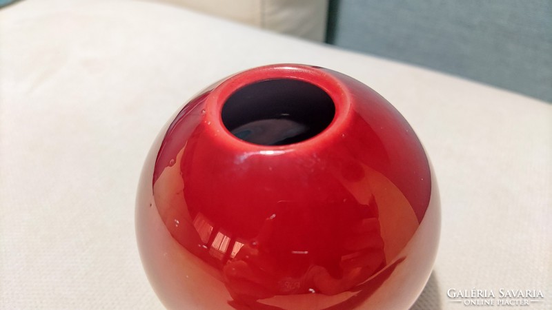 Klump Zumpfe - spherical vase - zsolnay - eosin - ox glaze