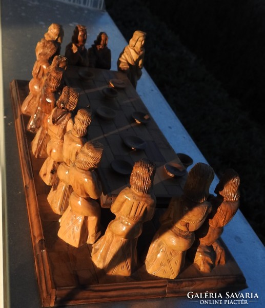 The Last Supper - wood carving - is a large group of wooden sculptures