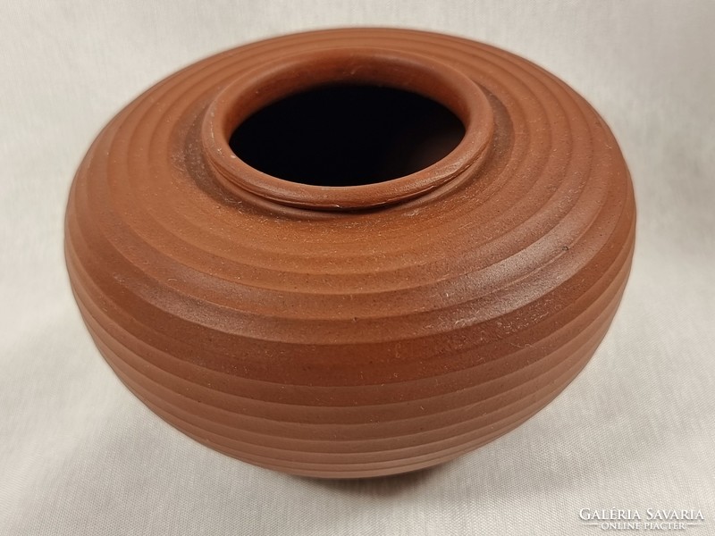Clinkro vase - simon peter gerz thick - walled red clay, unglazed vase