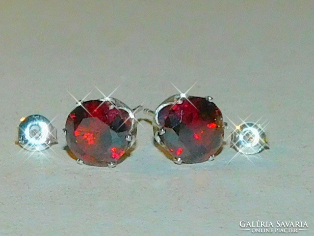 Ruby red crystal earrings