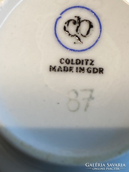 Colditz ceramic tea set 6 + 1 + 1 from the 70's