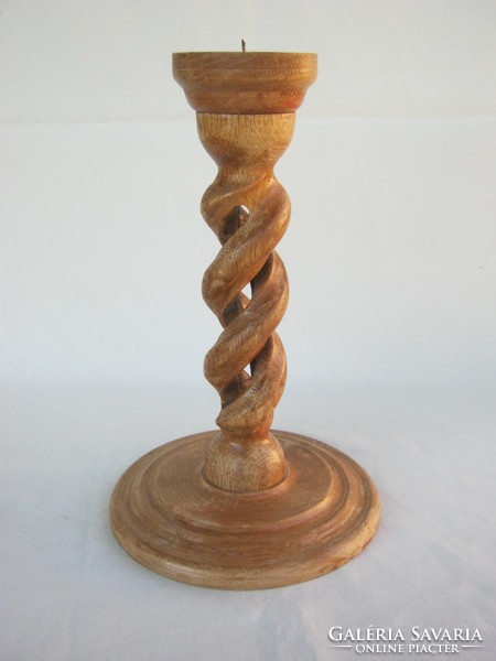 Wooden candlestick
