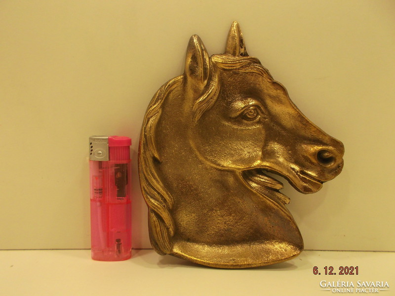 For horse lovers, old copper, horse-headed ashtray.