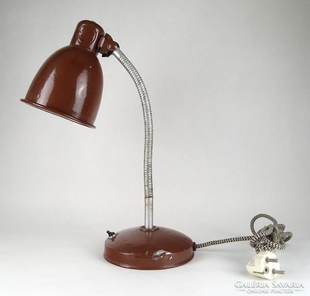 1H045 Bauhaus industrial barna íróasztali lámpa műhelylámpa