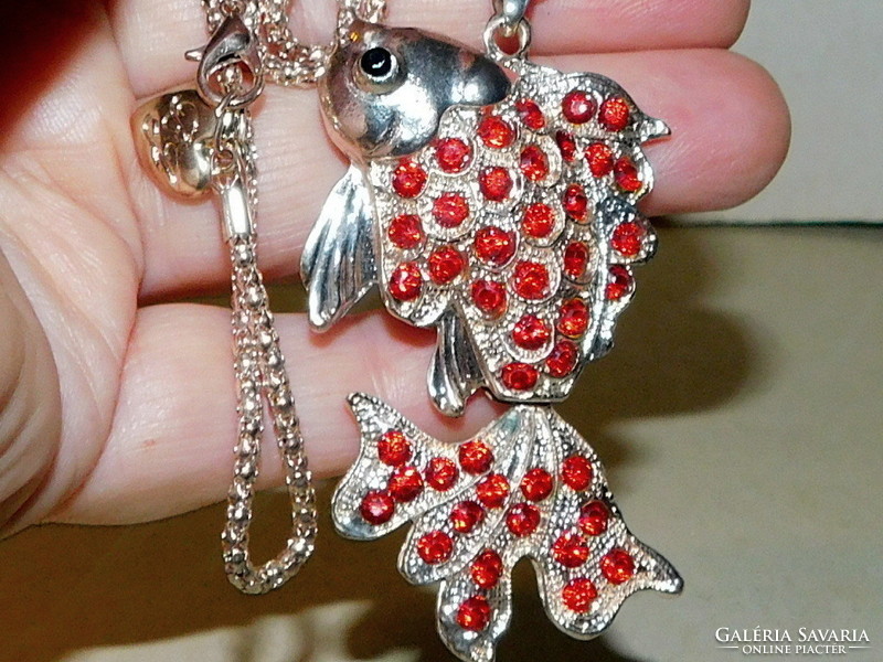 Betsey johnson 3 wish goldfish necklace 70 cm!