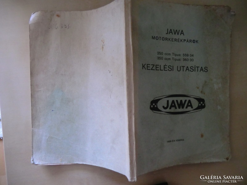 Jawa motorkerékpár 1968-as kezelési könyv alvázszámhoz és első tulajdonos nevére kiállítva