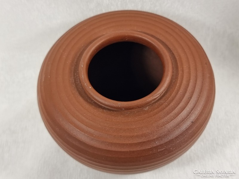Clinkro vase - simon peter gerz thick - walled red clay, unglazed vase