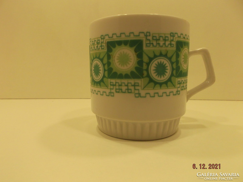 Old mug with green pattern --- 5 ---