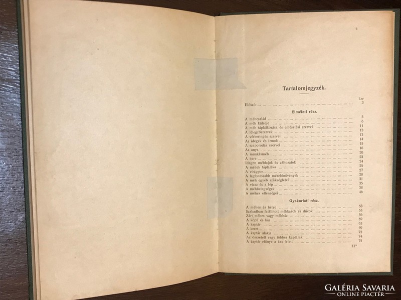Valló Árpád- A méhtenyésztés vezérfonala című könyv.1920-as kiadás.