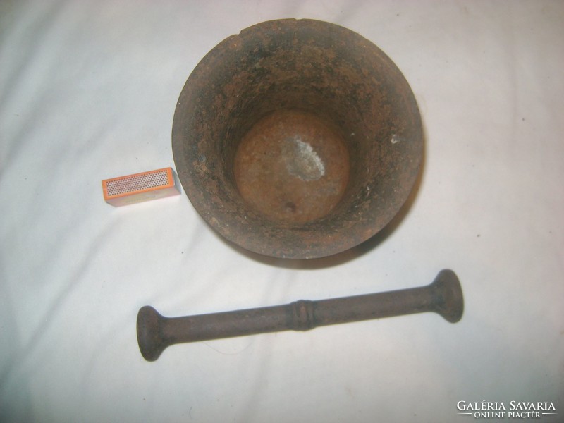 Old iron mortar, military mortar - size 6