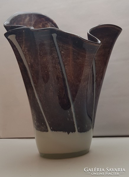 Fazzoletto művészeti üveg (Hatalmas méretű) váza.