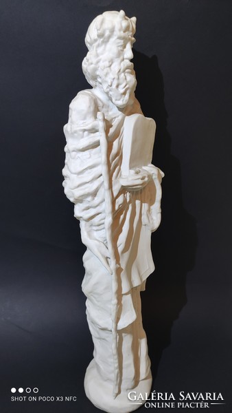 Rarity Sándor Kligl - Moses - Biscuit Porcelain Statue Large Marked