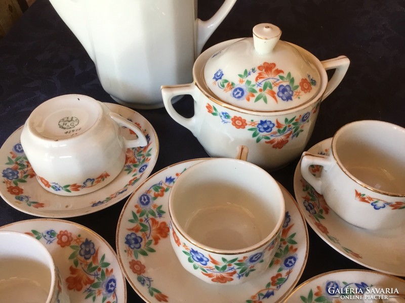 Beautiful schlaggenwald chodau coffee set, antique