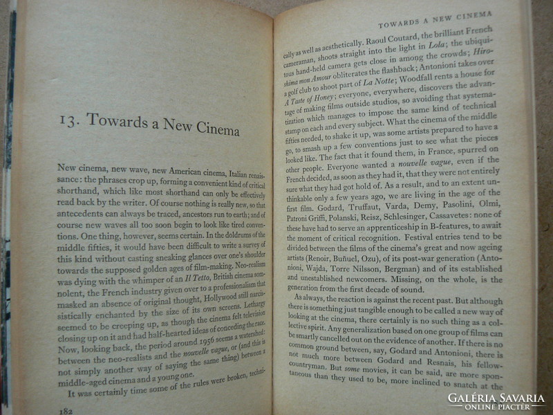 The contemporary cinema, penelope houston 1966, book in English in good condition,
