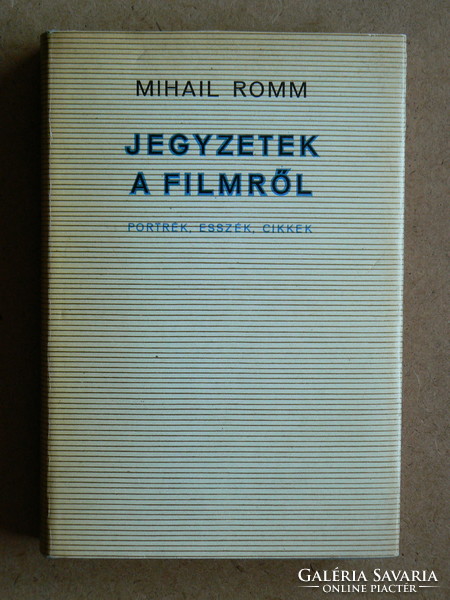 Notes on the film, mihail romm 1968, book in good condition,