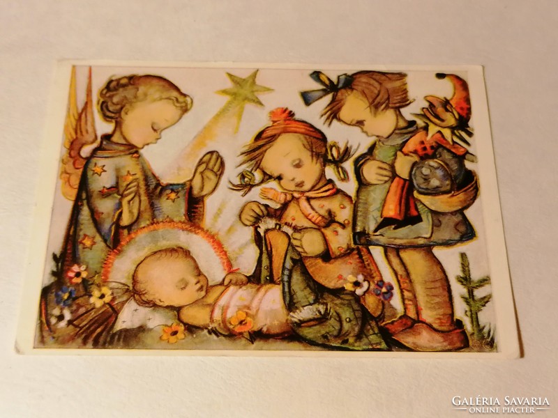 B. Hummel képeslap:  A gyermek Krisztus a jászolban  Nr. 4532 (56)