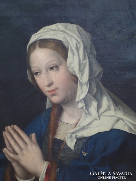 High quality 1: 1 copy of the Madonna of Joos van Cleve († 1540/41), Vienna, 1830s: