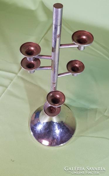 Silver-plated candlestick - bucket lászló