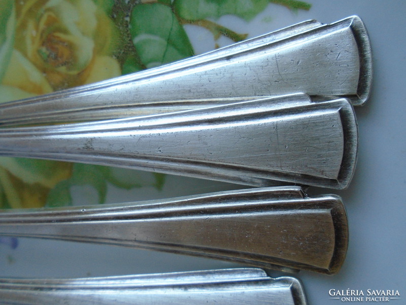 6 pcs. Antique English silver plated fork.