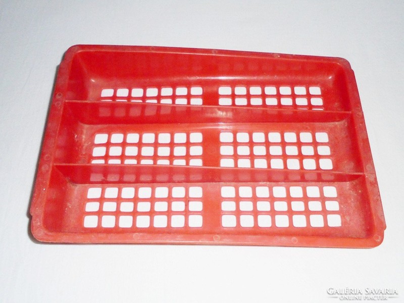 Retro plastic cutlery holder approx. From the 1970s