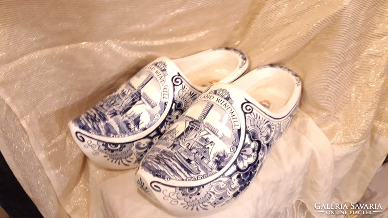 Dutch wooden slippers are huge size hand painted