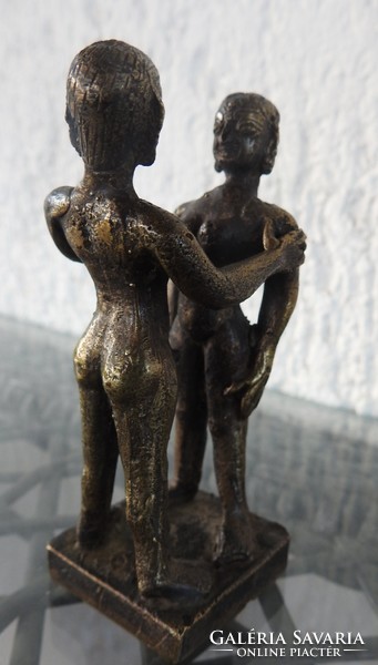 African bronze erotic statuette (two-figure)
