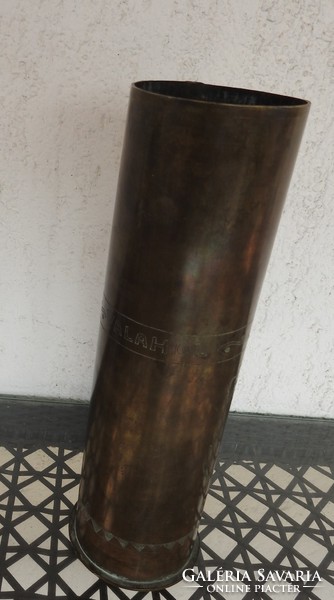 Copper gun vase from 1942: from Russia in memory of Pali Marika