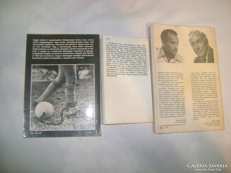 Három darab retro könyv futball témában - Pótmérkőzés, A Puskás-ügy, Ferike a góleádor..1980-as évek